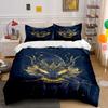 Golden Dragon On Navy. Bedding Sets Duvet Cover Sets Duvet Covers Pillowcases(1 * Duvet Cover 2 * Pillowcases Without Duvet Insert)