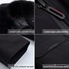 Men's Mid-Length Winter Jacket with Fleece Lining – Warm Down Cotton Coat for Middle-Aged and Elderly Dads