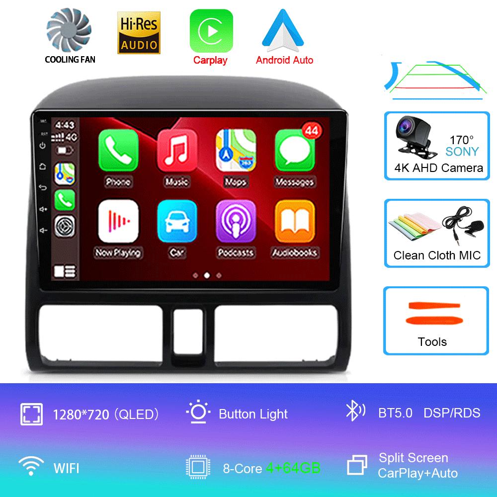 Android 14 Carplay Car Radio For Honda CRV CR-V 2001 - 2006 Multimedia Player GPS Navigation Head Unit 2din Stereo WIFI+4G