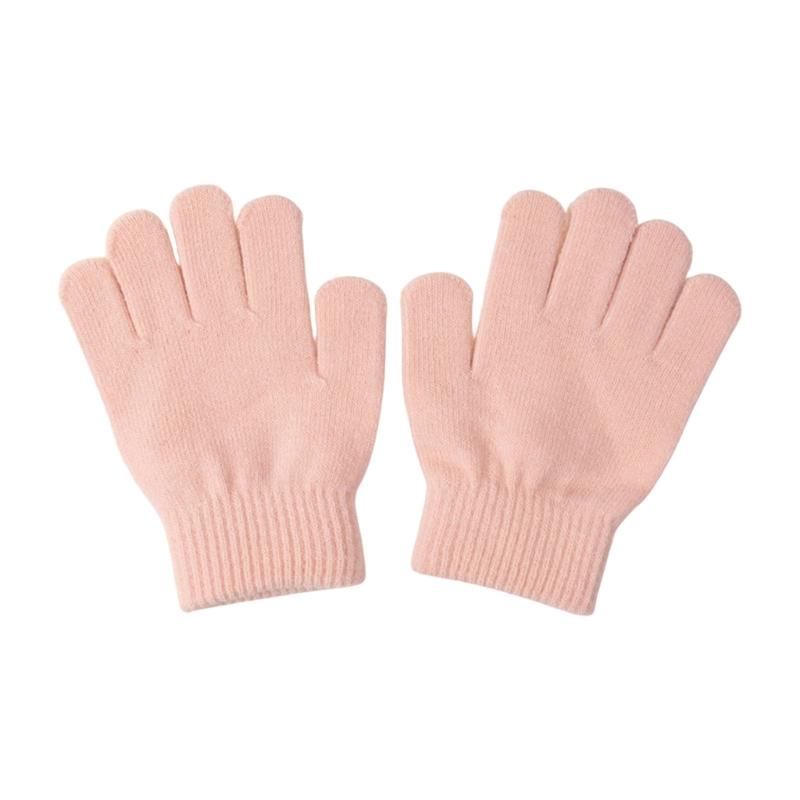 1 Paar Dehnbare Baby-Strickhandschuhe Bequemes Strickgewebe Weiche Thermische Winter-Handbekleidung Für Kinder 4+8T