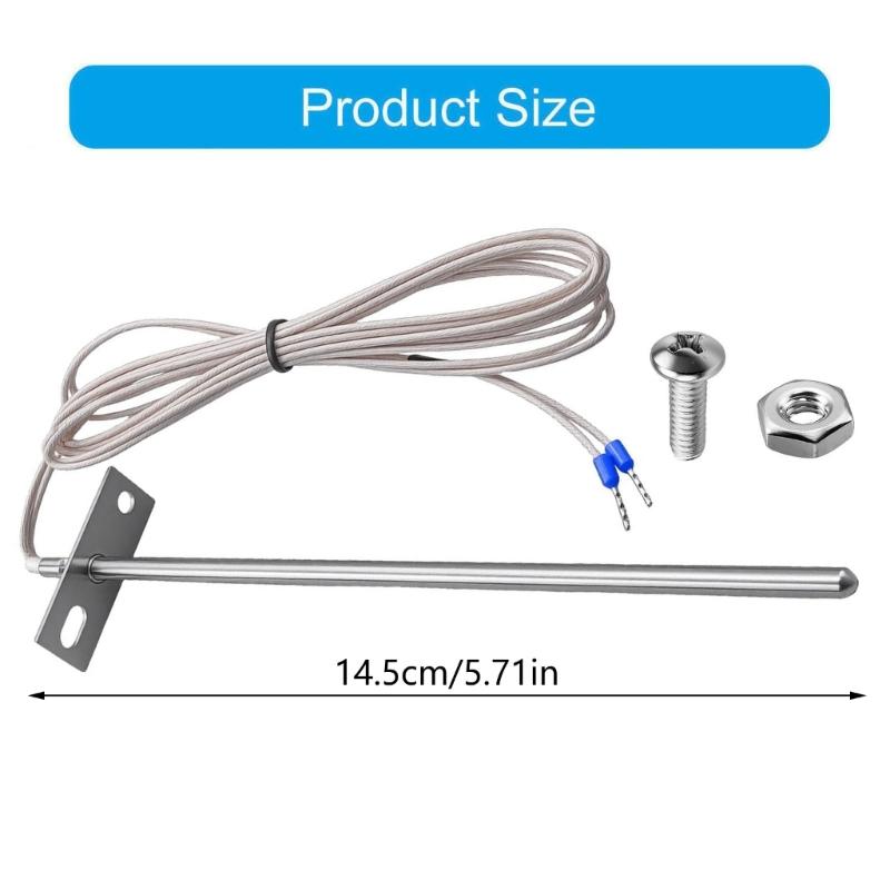 ZGRTD1 Temperature Sensors Probe for Compatible Z-Grill Pellet Grills, Wire Replacement with Two Individual Pin Terminals for Controller Signal