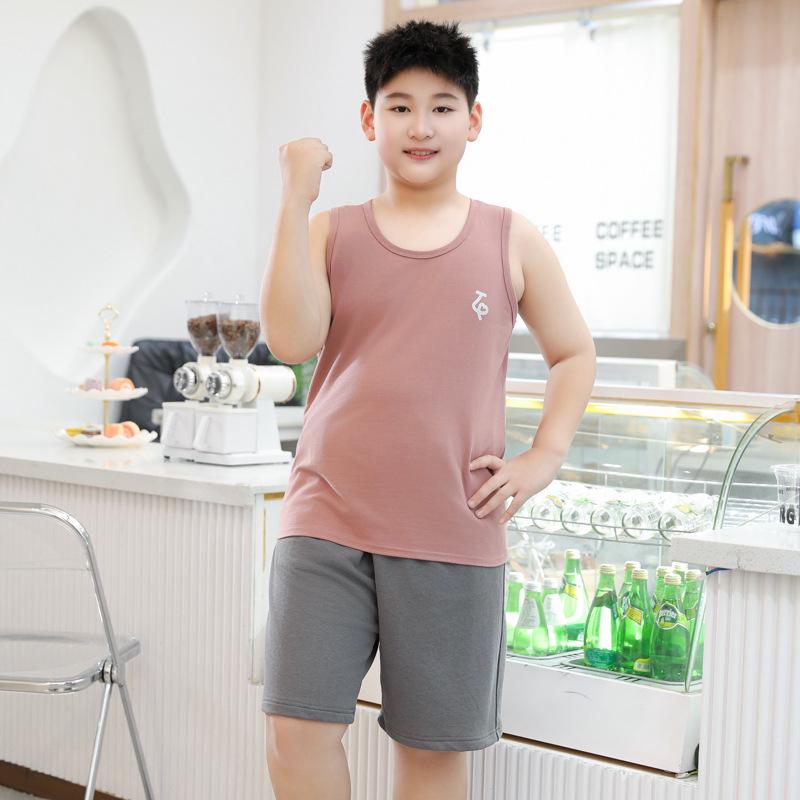 Plus Size Boys' Cotton Sleeveless Vest - Summer Undershirt