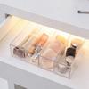 1 Stück einlagig vier Fächer transparent/weiß Acryl Kosmetik Aufbewahrungsbox, stapelbare Schubladen-Stil Schminktisch Display Box