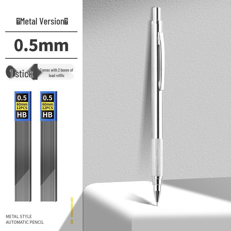 2.0 Metal Mechanical Pencil, Low Center of Gravity, No Sharpening Needed, Ideal for Drawing