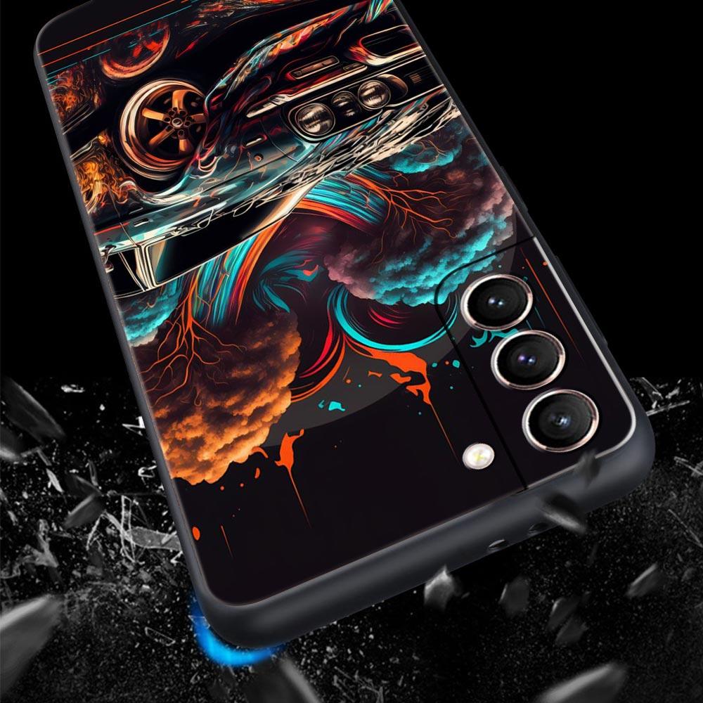 Sports Car JDM Tokyo Drift Phone Case For Samsung Galaxy S23 Ultra S22 S21 S20 FE 5G S10 S10E S9 S8 Plus Note 20 Silicone Cover