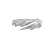Hip Hop Gold Plated Icy Finger Rings Jewelry Fashion Iced Out Cubic Zirconia Wedding Ring Men Opening Diamond Lightning Ring