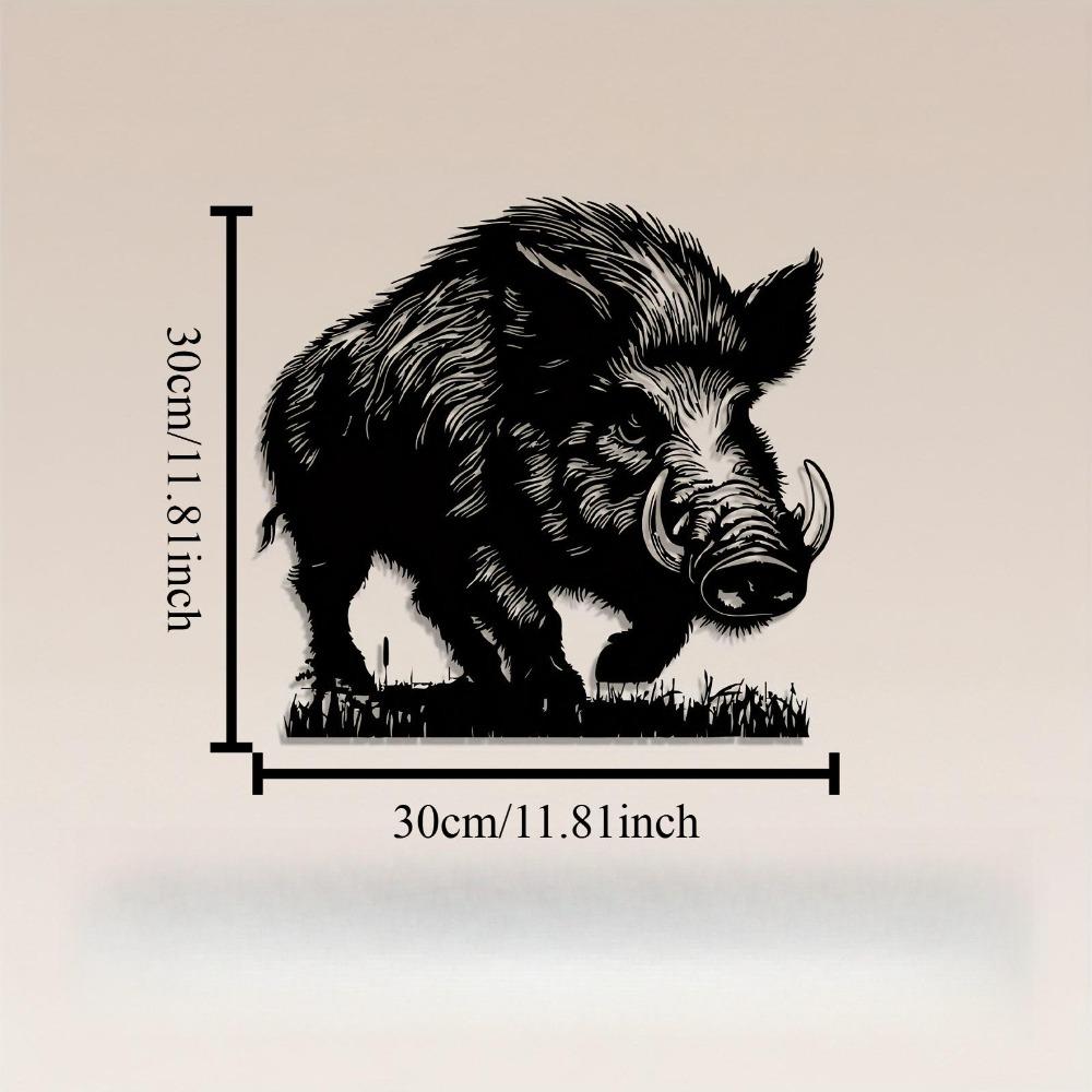 

Wild Boar Metal Wall Art Iron Decor Hunting Lodge Gift
