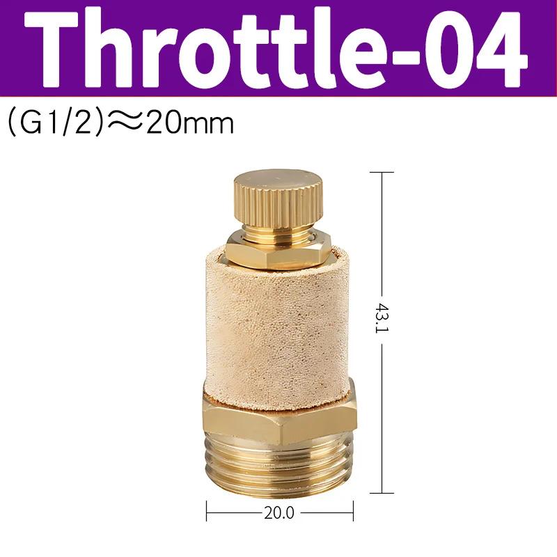 10PCS/50PCS/200PCS Pneumatic Brass Exhaust Muffler BSL M5 1/8 1/4 3/8 1/2 BSP Male Thread For Air Noise Adjustable Long Short
