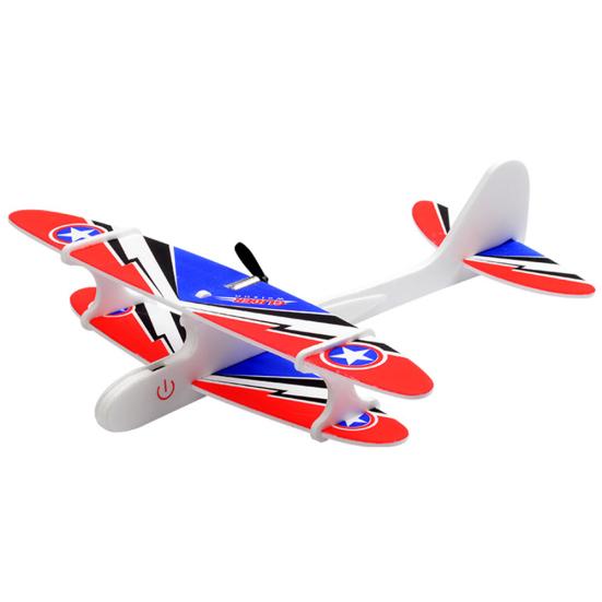 LED Light DIY Assembly Hand Throw Electric Glider Flying Airplane Model Kids Toy