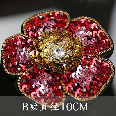 BIGflower rhinestone beaded patches perle pour coudre vetement applique sew on patches for clothes bordados para costura