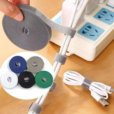 Data Cable Organizer Cable Fixer Velcro Tape Self-adhesive Binding Tape Winder Binding Tape Organizer
