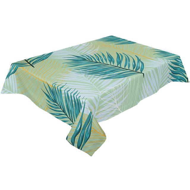 Față de masă rezistentă la apă, frunze de plante tropicale de banane, decorațiuni de nunta