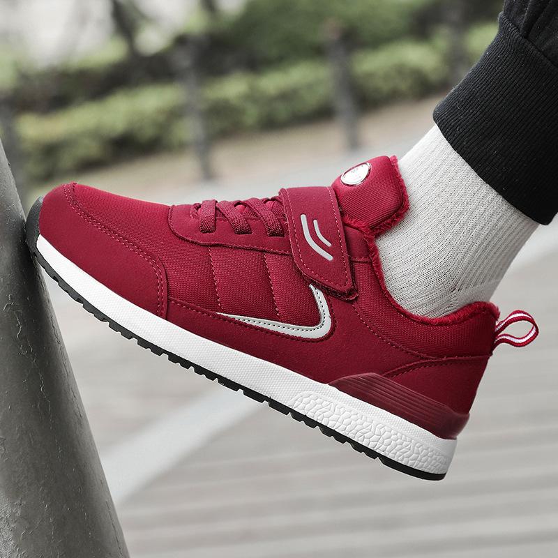 Buty dla mam i ojców w średnim wieku i starszych, duże rozmiary, zimowe, nowe, podszyte polarem, ciepłe, bezpieczne, do chodzenia, buty codzienne