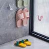 4pcs/set Self-Adhesive Slipper Racks - Waterproof Wall Mounted Shoe Hooks for Bathroom, Kitchen & Bedroom Decor