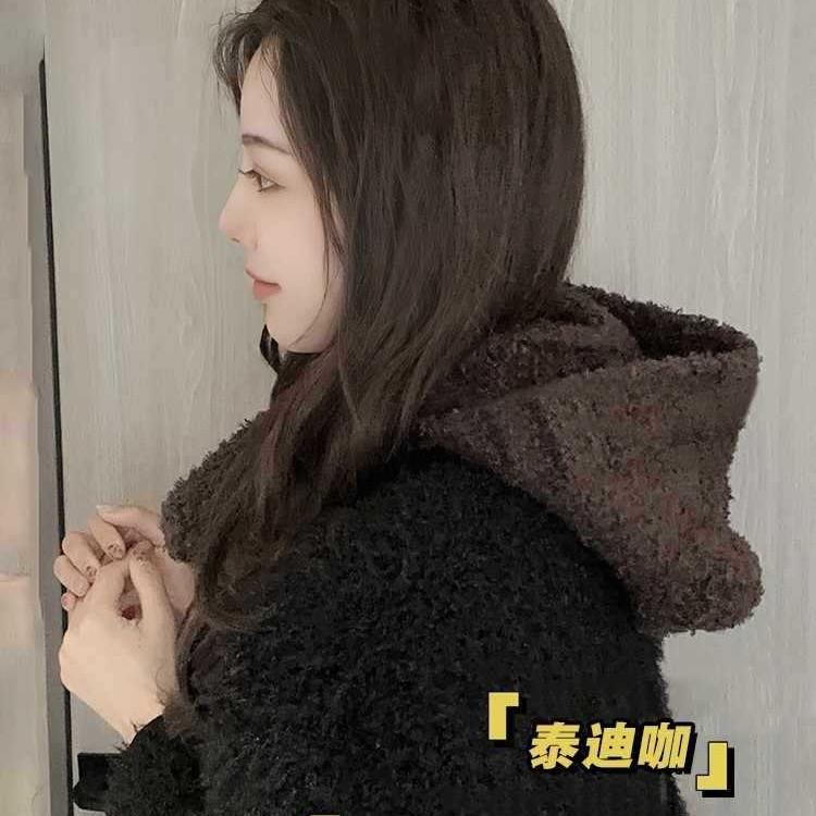 Cute bear ears knitted wool hat children autumn and winter show face small ear hat big head circumference strap cold hat