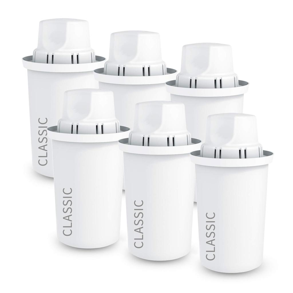 Compatible with Brita Classic Cartridges and DAFI Water Filter Pots, Replacement Cartridges and Filters (Set of 6) [Japan Model]
