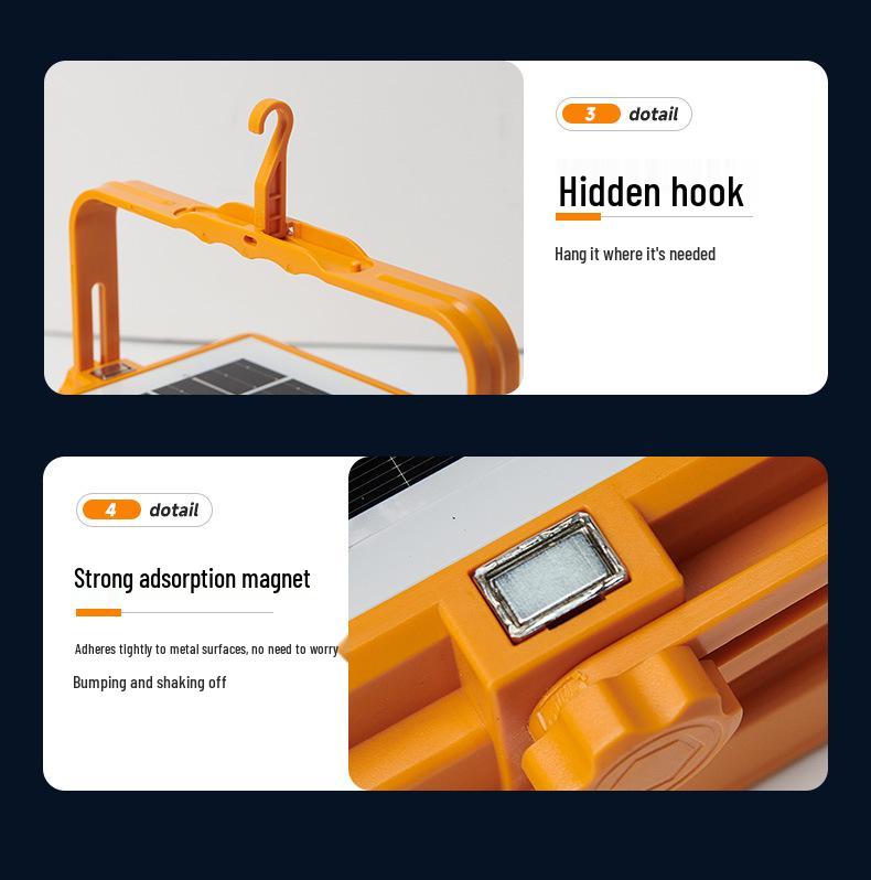 Rechargeable LED Solar Street & Camping Lights for Outdoor and Emergency Use