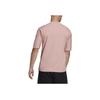 Adidas Solid Logo Print Casual Crew Neck Short Sleeve T-Shirt Men Tops Light-Pink HB6598