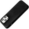 For iPhone 16 Pro Phone Case Skin Touch Litchi Texture Leather Coated PET Mobile Cover
