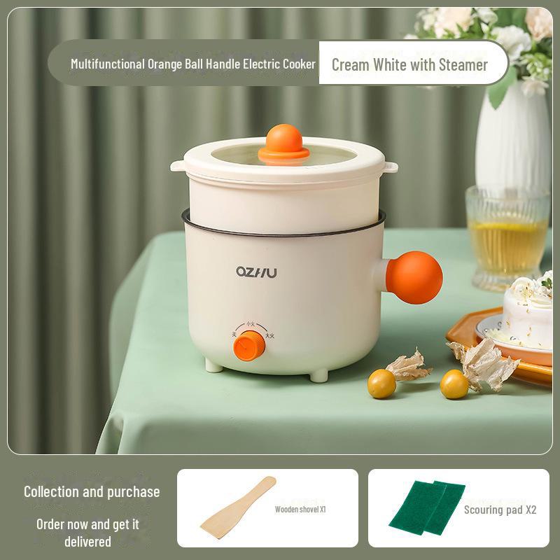 Compact Electric Multi-Cooker: Perfect for Dorms & Small Apartments - Ideal for Single Serving Noodles & More.