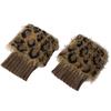 1 Pair Boot Socks Stylish Leopard Print Fluffy Crochet Knitted Boot Cuffs Toppers Socks for Winter