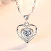 Queen's Heart Pt950 White Gold Pendant Necklace - Fashionable, Versatile Women's Collarbone Chain