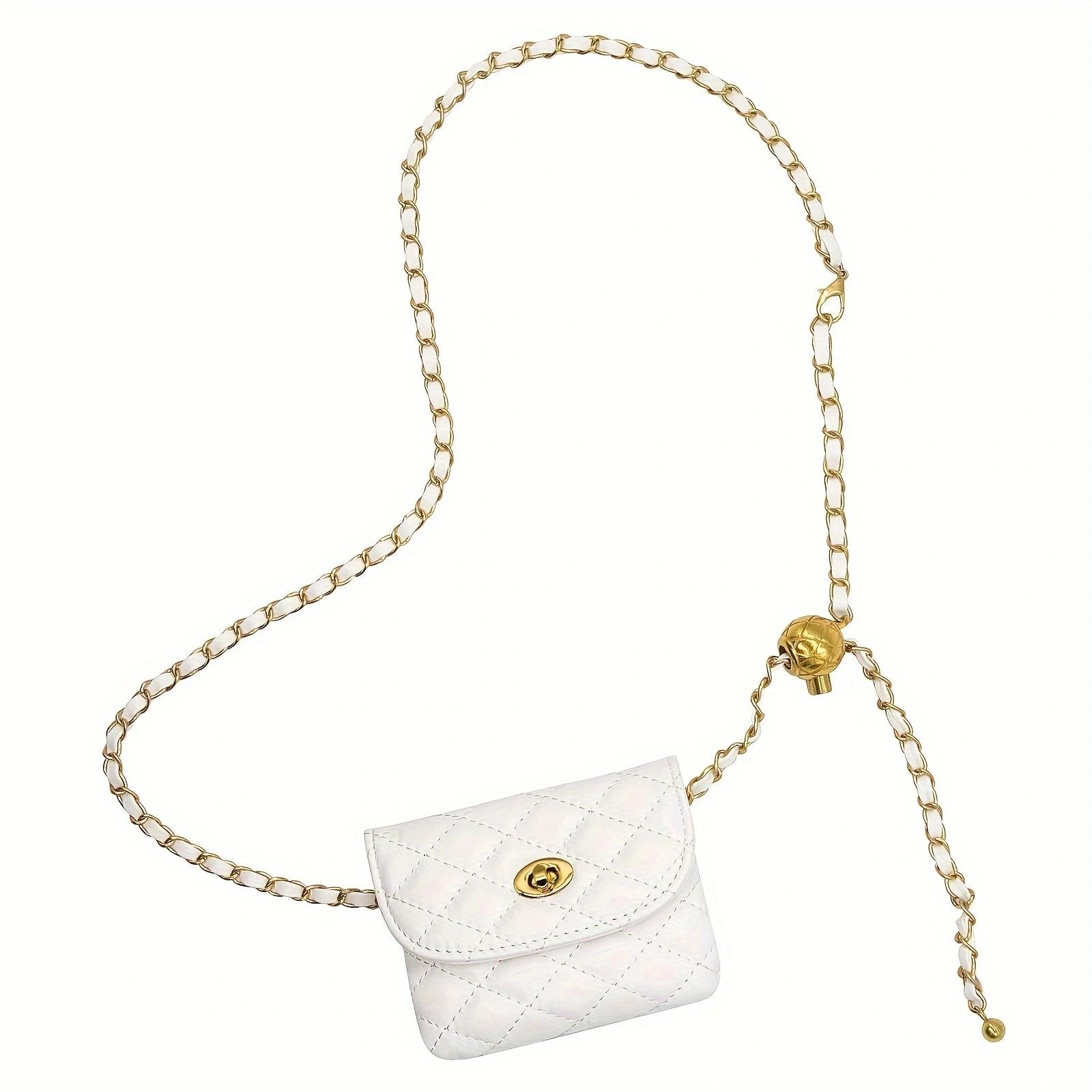 Кожаная поясная сумка с цепочкой и ремнем через плечо, женская сумка через плечо, кошелек на талии, модная поясная сумка, съемный поясной ремень Play