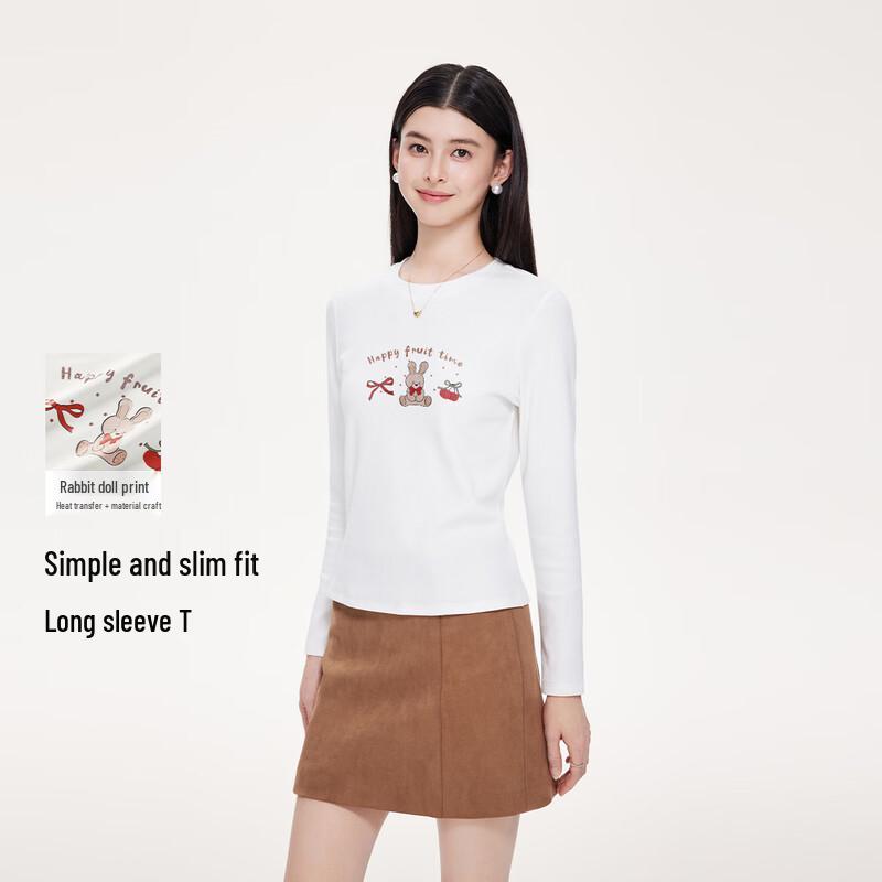 FivePlus Women s Slim Fit Sweet Animal Print Long Sleeve T-Shirt L