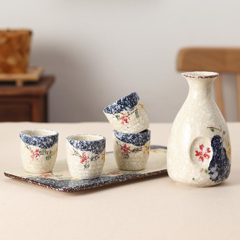 Carafe à vin simple Céramique Service à vin japonais Carafe à saké Shochu japonais Tasse à vin Service à saké Service à vin de bar Vaisselle de restaurant