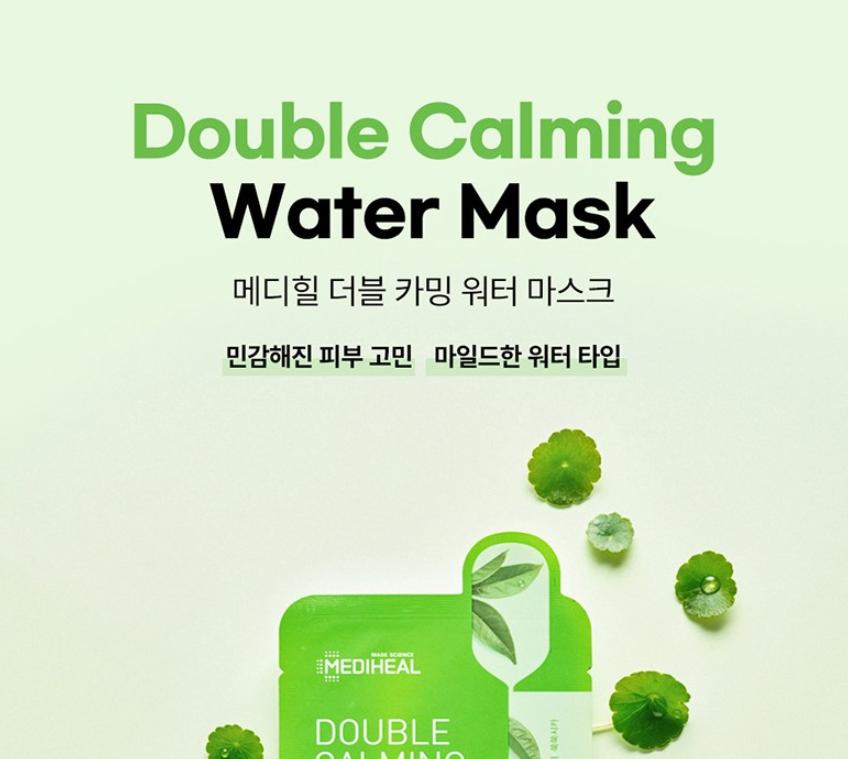 

[Mediheal] Тканевая маска с ежедневным раствором, 5 видов (20 мл х 15 листов) Double Calming Water 15s