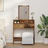 Vintage style Makeup Table with Shelf 79 x 41 x 140 cm Engineered Wood