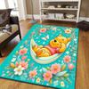 1pc Winnie Pattern Area Rug Soft Flannel Floor Mat for Living Room, Bedroom, Sofa Coffee Table Floor Mat