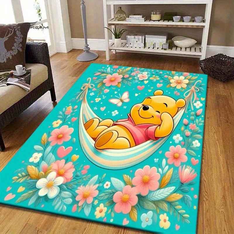 1pc Winnie Pattern Area Rug Soft Flannel Floor Mat for Living Room, Bedroom, Sofa Coffee Table Floor Mat