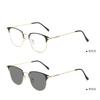 Metal Business Glasses Men'S And Women'S Retro Full-Frame Glasses Frame Color-Changing Glasses Frame Anti-Blue Sunglasses