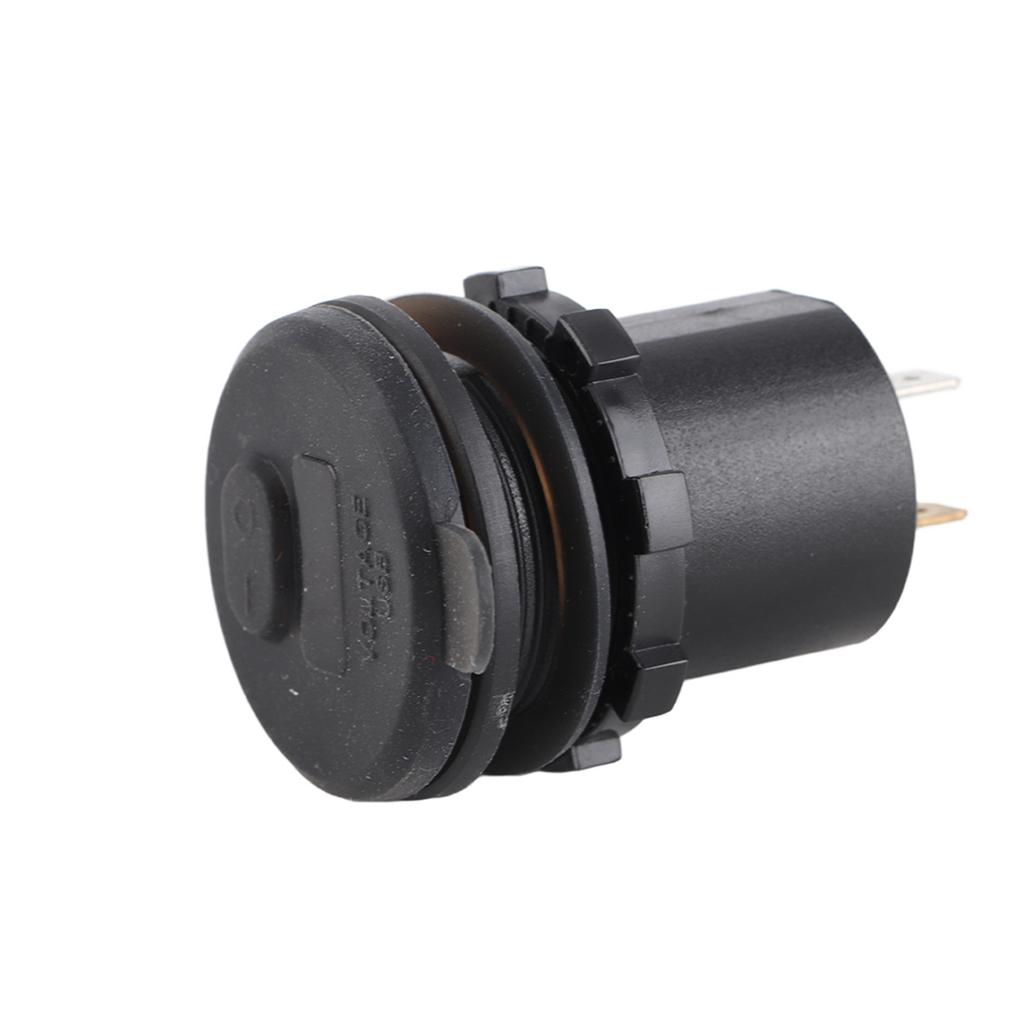 12V IP66 3.0A LED Digital Phone Charger Independent Switch Adapter with 23.6in Line Red DC12‑24V