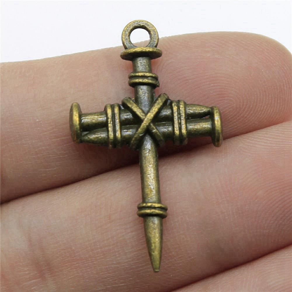 Large Crosses Detailed Religious Charm Antique Bronze Zinc Alloy Jewelry Making Supplies Necklace Making DIY Charms