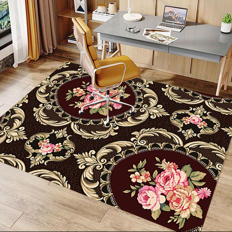 1PC Floral Pattern Extra Large Non Slip Floor Carpet, Office, Family, Bedroom, Studio Large Area Rug Indoor Rugs, , Vibrant Colors