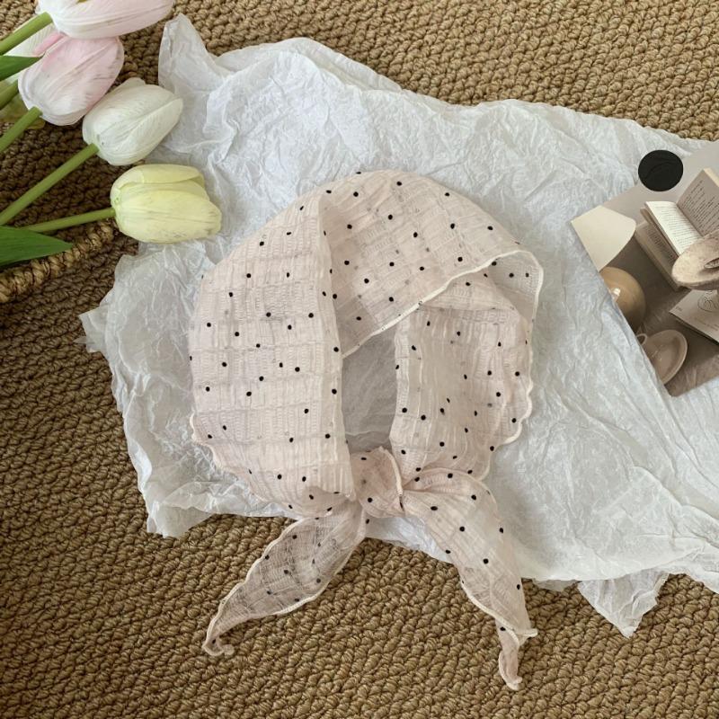Headscarf summer women's pastoral new summer thin breathable sunscreen neck protection scarf triangle scarf scarf women's waist silk scarf