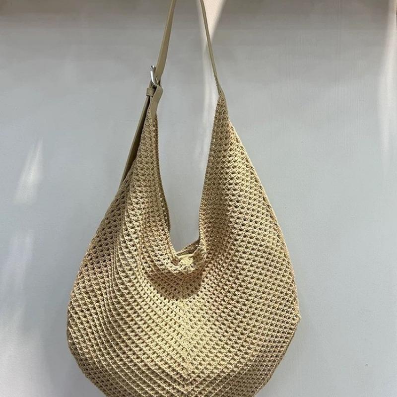 Single-shoulder Bag, Women's Summer Beach Bag, Niche Hollowed-out Fashionable Tote Bag