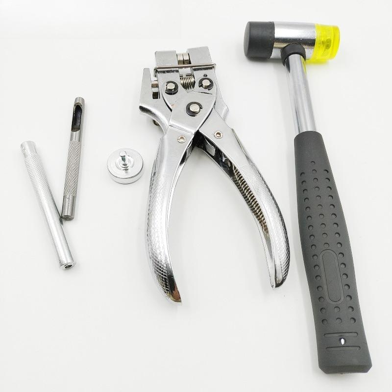 406 Pieces 5mm Eyelet Buckle Punching Pliers Colorful Leather Fabric Bag Wallet Eyelet Punching Tool Set