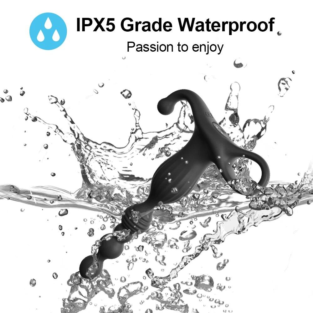 Silicone Anal Beads Vibrator for Women Men Dildo for Anal Butt Ball Plugs Remote Control Prostate Massager Sex toys for Adults