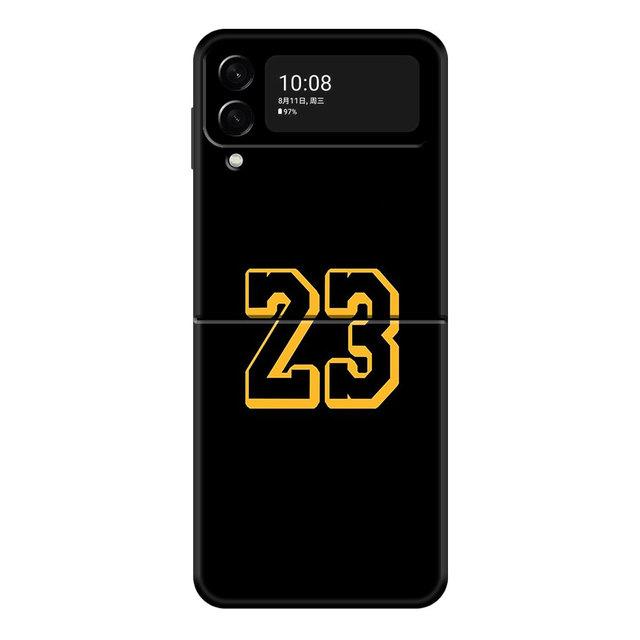 For Samsung Flip Zflip Z Flip3 5g Zflip3 Hard Pc Phone Case Fundas Basketball 23 24 Lucky Number