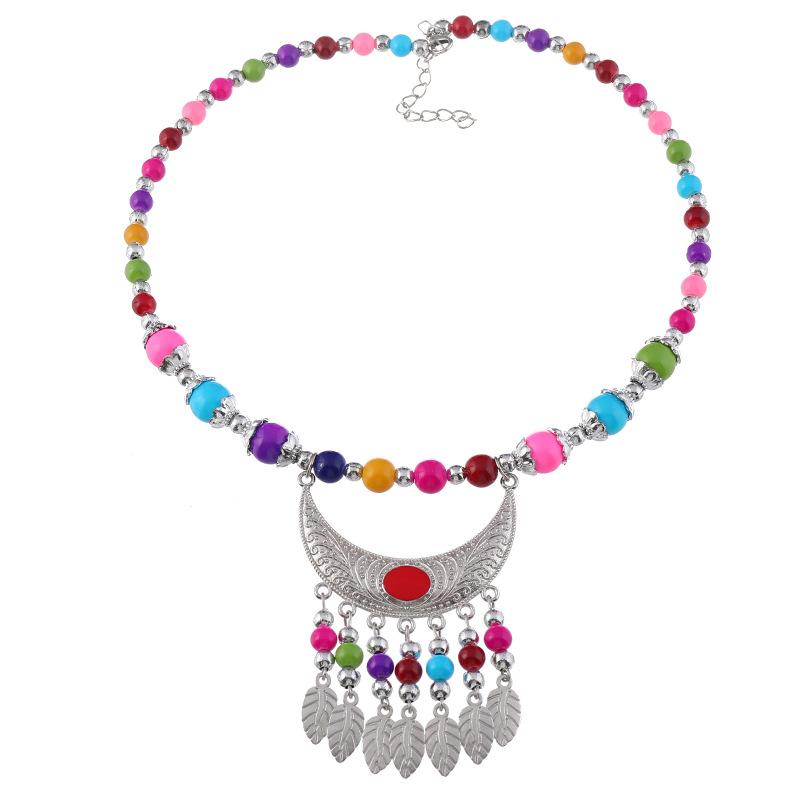 Kinder Kopfschmuck Exotischer tibetischer Fransen Haarschmuck Augenbrauen Anhänger Stirnkette Baby Mädchen Retro Kragen Halskette