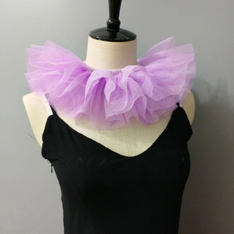 Victoriaanse Stijlen Afneembare Gaas Nepkraag voor Peuter Meisje 3 Lagen Tule Nekkraag Sjaal Capes Clown Cosplay Choker