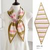 Spring new retro 111 mulberry silk silk scarf fashion temperament silk double crepe lace rhombus scarf accessories