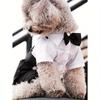 1pc Pet Cooling Shirt, 4-Leg Design, Formal Collar, Cat Dog Clothes
