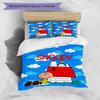 3pcs Duvet Cover Set (1*Duvet Cover + 2*Pillowcase, Without Core), Snoopy Print Bedding Set, Bedroom Decor, All‑Season, Birthday Gift