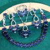 2024 New Accessories Zircon Necklace Earring Ring Set