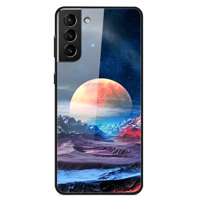 For Samsung S22 5G Cases S22Plus S22Ultra 5G Tempered Glass Hard Back Cover for Samsung Galaxy S22 Plus Case S22Ultra S22+ Cover