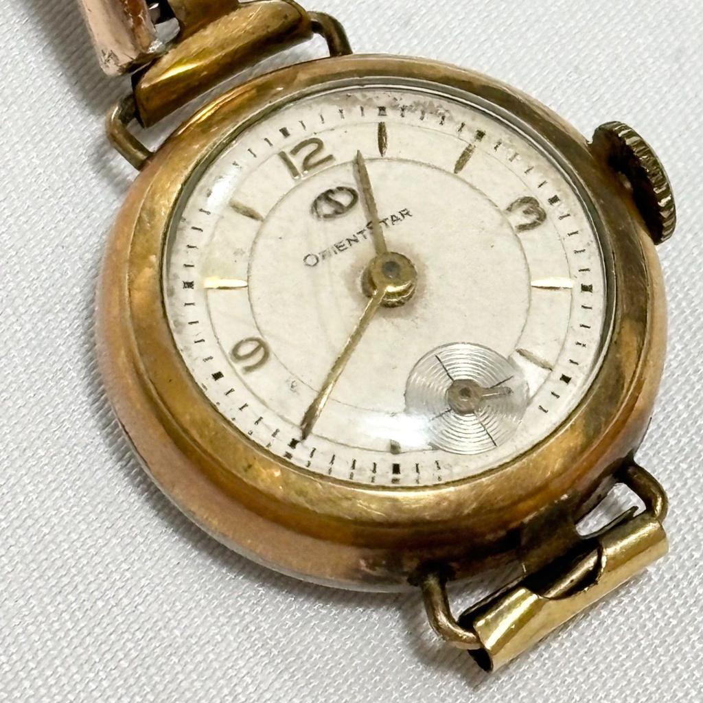 Used [] ORIENT STAROrient StarWhite x GoldN.8022Hand-wound watchWorking itemWorking itemGoodsTearing
